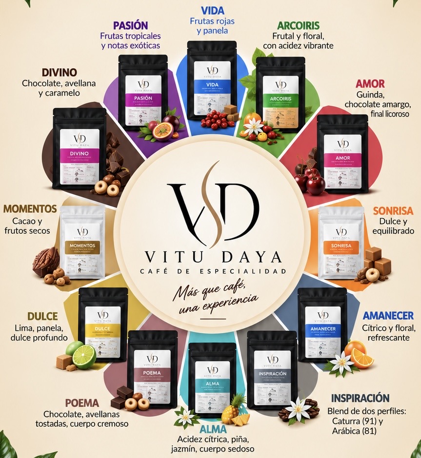 Colección circular de cafés Vitu Daya